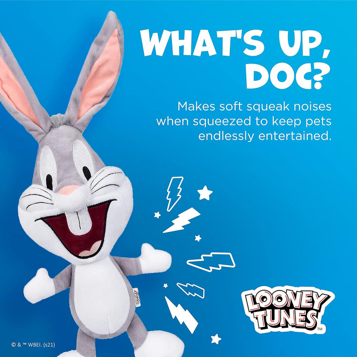 Warner Brothers Bugs Bunny Big Head Plush Dog Toy | Stuffed Animal for Dogs, Small Squeaky Dog Chew Toy |Small 6-Inch Dog Toy for All Dogs