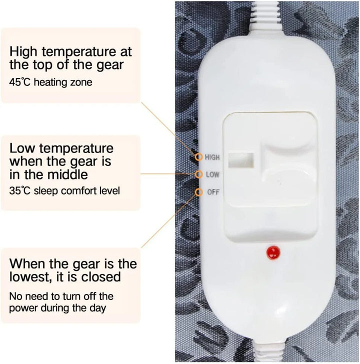 Adjustable Heating Pad for Cat Dog Pets Electric Heating Mat Warmer Bed