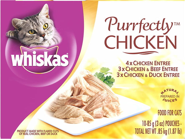 Purrfectly Chicken Variety Pack Wet Cat Food 3 Ounces (10 Count)