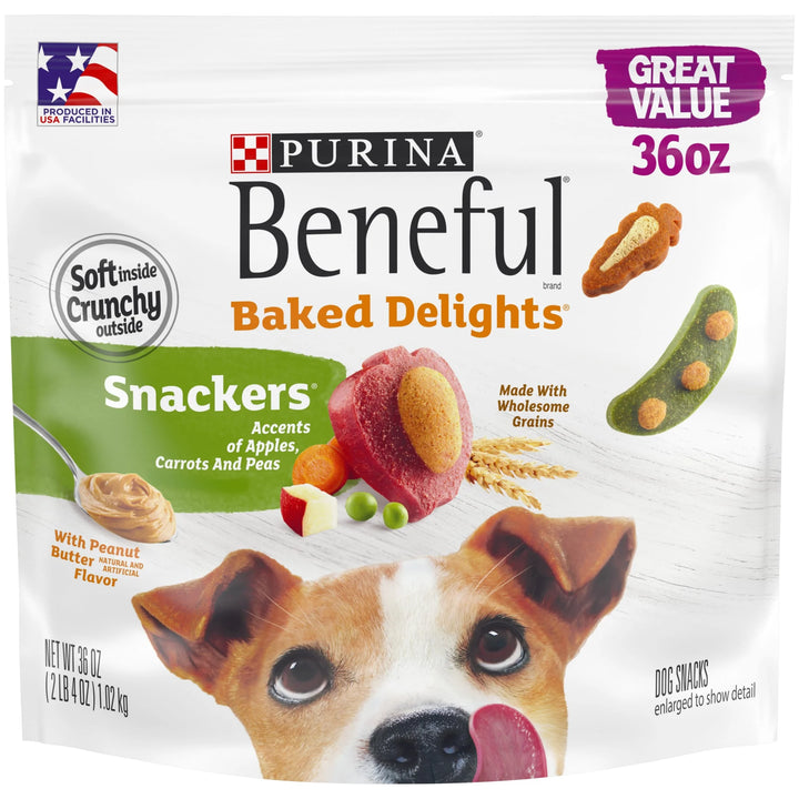(4 Pack)  Beneful Dog Training Treats for Dogs, Baked Delights Snackers