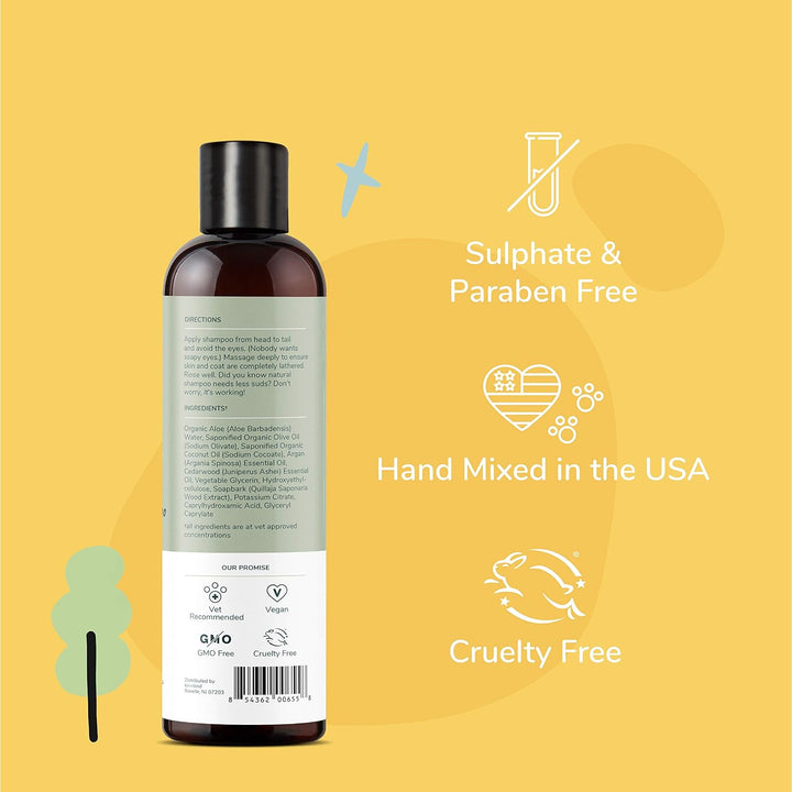 Ultimate Dog Shampoo for Dry, Itchy Skin - Natural Relief with Olive Oil & Coconut Oil - Made in the USA - Perfect for Grooming & Puppy Care (12 Fl Oz)