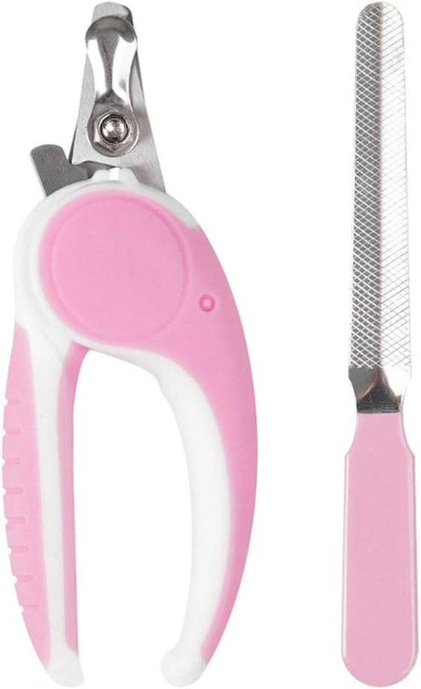 Dog Nail Clippers,Dog Nail Trimmer with Safety Guard to Avoid Over,Stainless Steel Razor Sharp Blades,Professional Grooming Tool at Home for Small Breed Dogs Cats Pink