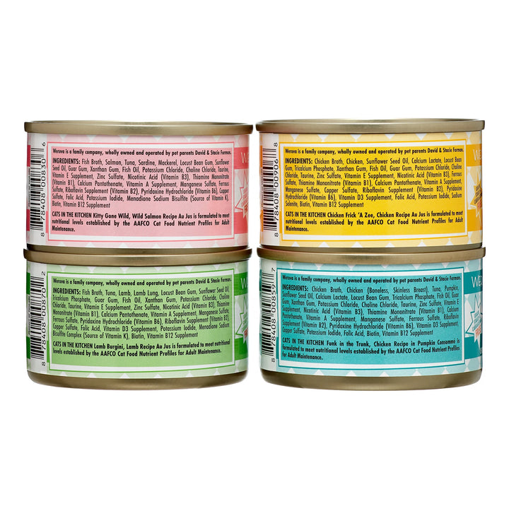 (12 Pack)  Cats in the Kitchen Cuties Variety Pack Grain-Free Wet Cat Food, 3.2 Oz. Cans