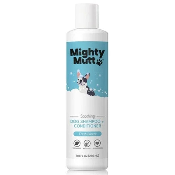 Natural Hypoallergenic Dog Shampoo & Conditioner - Soothing Anti-Itch Formula for Smelly Dogs - 9 Oz