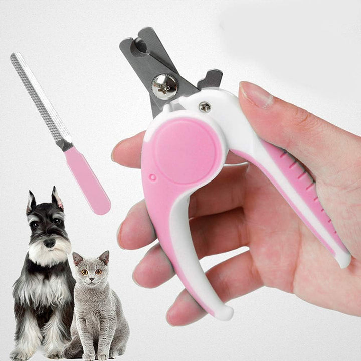 Dog Nail Clippers,Dog Nail Trimmer with Safety Guard to Avoid Over,Stainless Steel Razor Sharp Blades,Professional Grooming Tool at Home for Small Breed Dogs Cats Pink