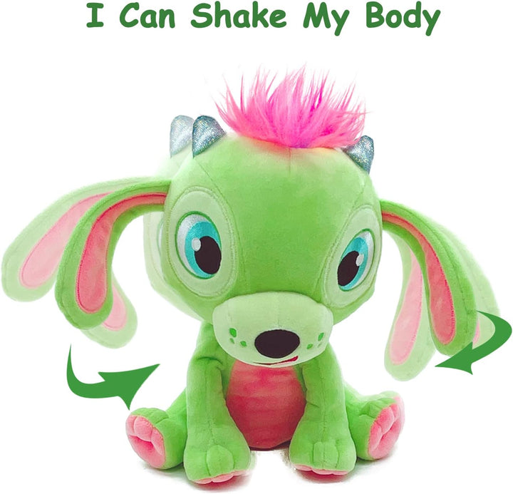 Interactive Animated Twirling Moving Dog Stuffed Animal Plush Toy, Spins around Making Laugh Sounds, 9 Inches