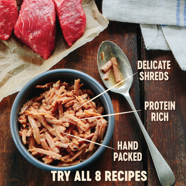 CORE Signature Selects Shredded Adult Wet Cat Food, Natural, Protein-Rich, Grain Free, 2.8 Ounce, 12 Pack (Chicken & Beef Entree)