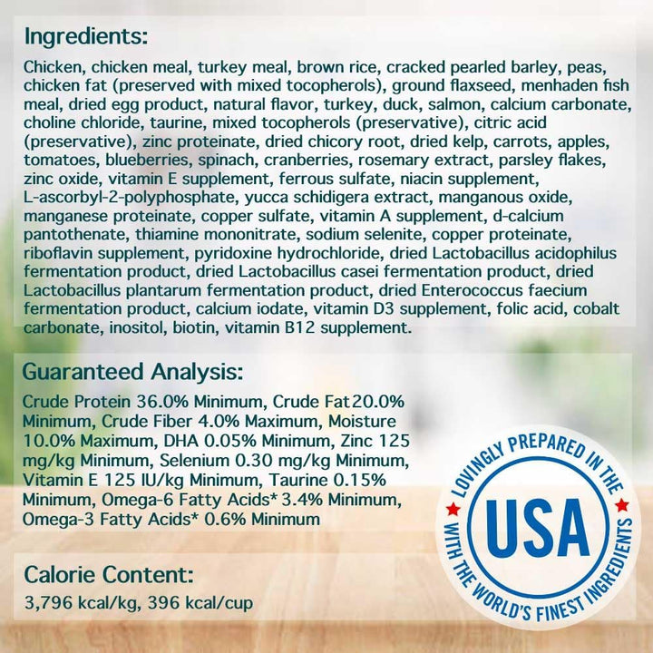 All Natural Premium Dry Kitten Food, Real Meat First Ingredient, No By-Products, Supports Brain & Vision Development, Chicken, Brown Rice & Pea, 12Lb