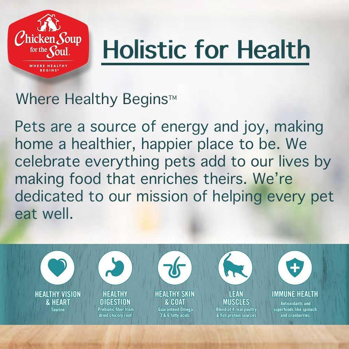 All Natural Premium Adult Dry Cat Food, Real Meat First Ingredient, No By-Products, Supports Heart, Gut & Immune Health, Chicken & Brown Rice, 4.5Lb