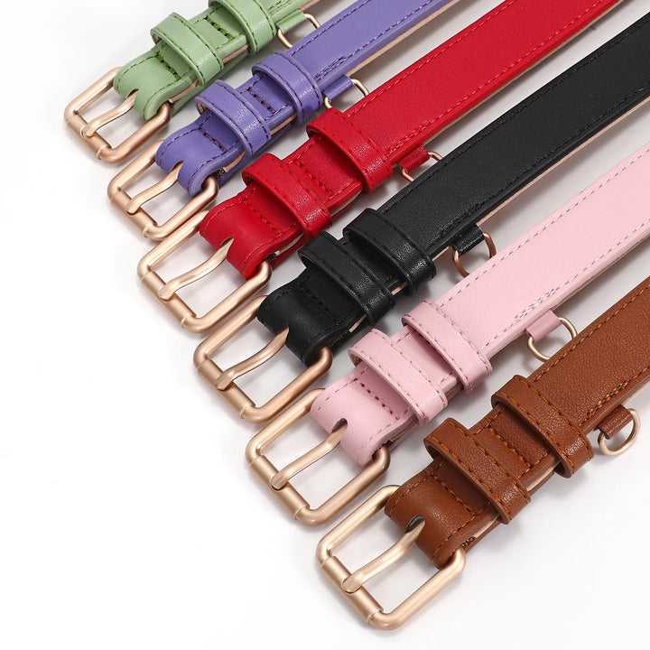 Leather Dog Collar, Soft Padded Dog Collar for Puppy Small Medium Large Dogs