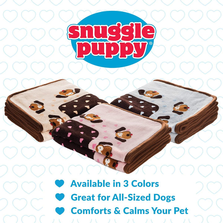 Snuggle Puppy Soft Dog Blanket for Small & Large Dogs | Plush Pet Throw for Couch, Bed & Crate | Long-Lasting, Machine Washable Fleece Puppy Blanket – Warm & Cozy for Cats & Dogs (Brown Pattern)