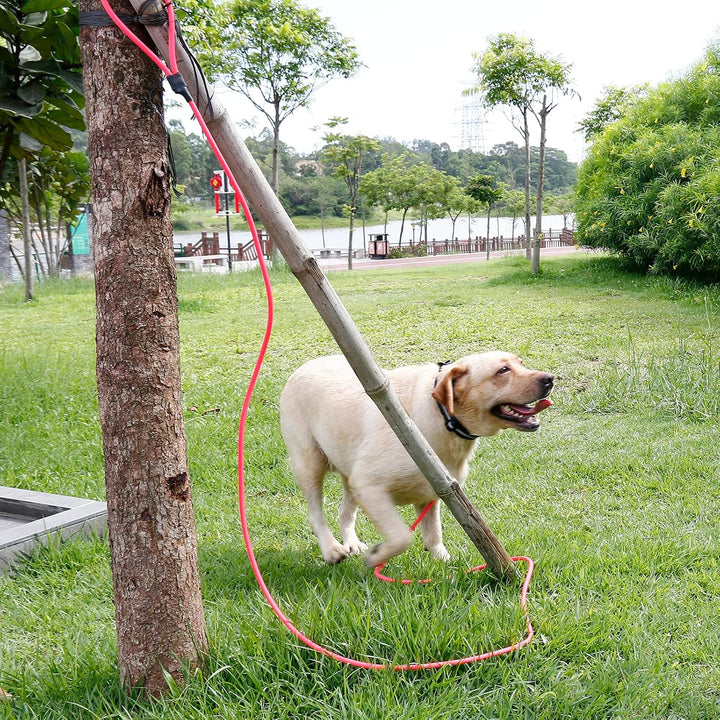 Waterproof Dog Leash Durable Training Lead Outdoor Long Leash 10Ft 15Ft 30Ft for Dog Training,Beach,Yard,Camping,Swimming (15Ft, Pink)