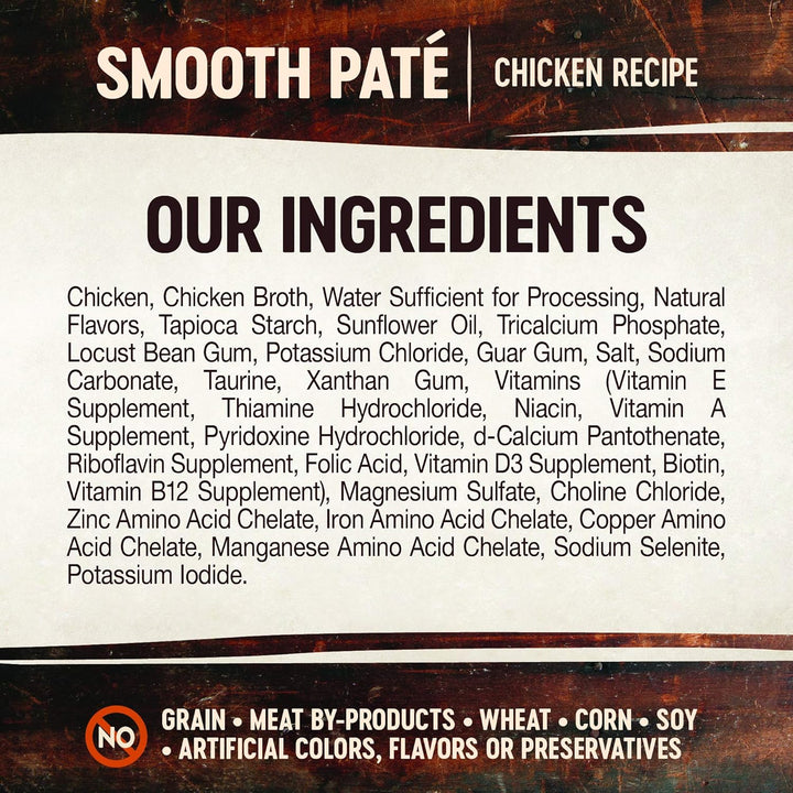 CORE Tiny Tasters Pate Adult Wet Cat Food, Natural, Protein-Rich, Grain Free, 1.75 Ounce Pouch, 12 Pack (Chicken)