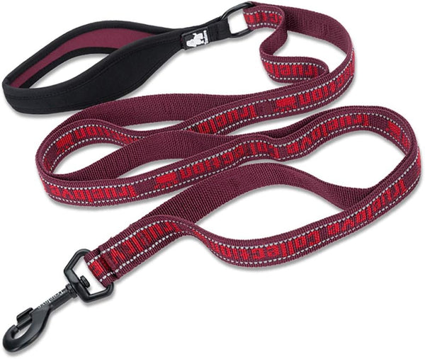 Multi Handle Dog Leash, Training Lead. Wine, Medium