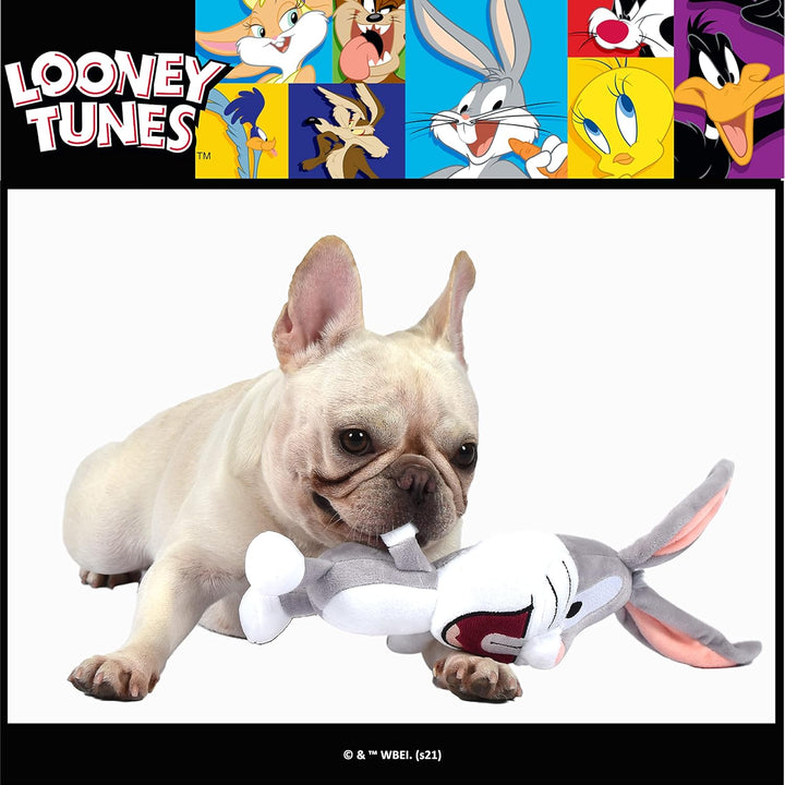 Warner Brothers Bugs Bunny Big Head Plush Dog Toy | Stuffed Animal for Dogs, Small Squeaky Dog Chew Toy |Small 6-Inch Dog Toy for All Dogs