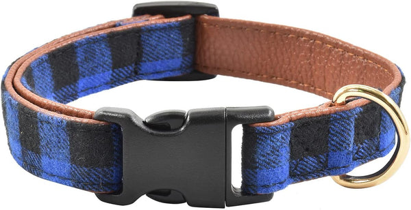 Unique Designer Soft Dog Collar Lattice, Durable Adjustable Pet Collars Plastic Buckles for Small Medium Large Dogs Outdoor (Blue, S(10-14In))