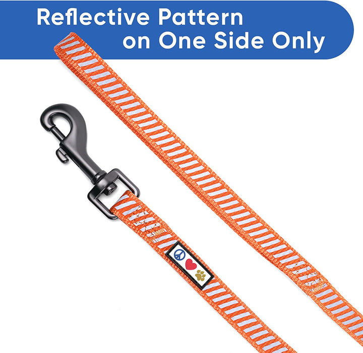 Pet Leash Puppy Leash Reflective Dog Leash | Comfortable Handle a Heavy Duty with Highly Visibility Threads | Reflective Dog Training Leash - 6 Foot Orange Dog Leash