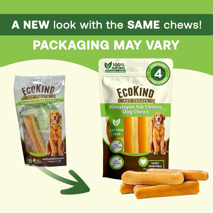 Ecokind Premium Gold Yak Cheese Himalayan Dog Chews, Healthy Dog Treats, Yak Chews for Small Dogs, All Natural, Long Lasting Dog Chew for Aggressive Chewers, High Protein Puppy Treat, Small - 8 Chews