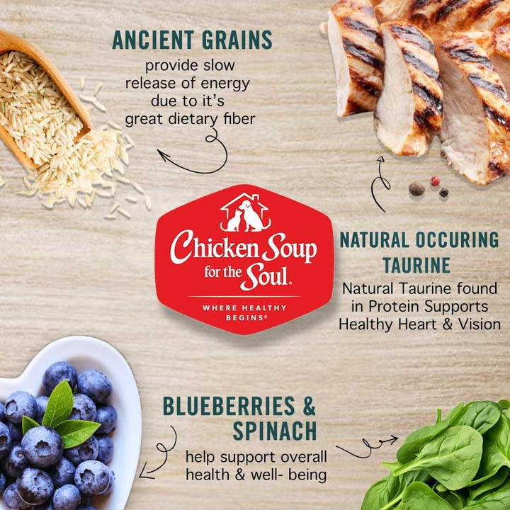 All Natural Premium Adult Dry Cat Food, Real Meat First Ingredient, No By-Products, Supports Heart, Gut & Immune Health, Chicken & Brown Rice, 4.5Lb