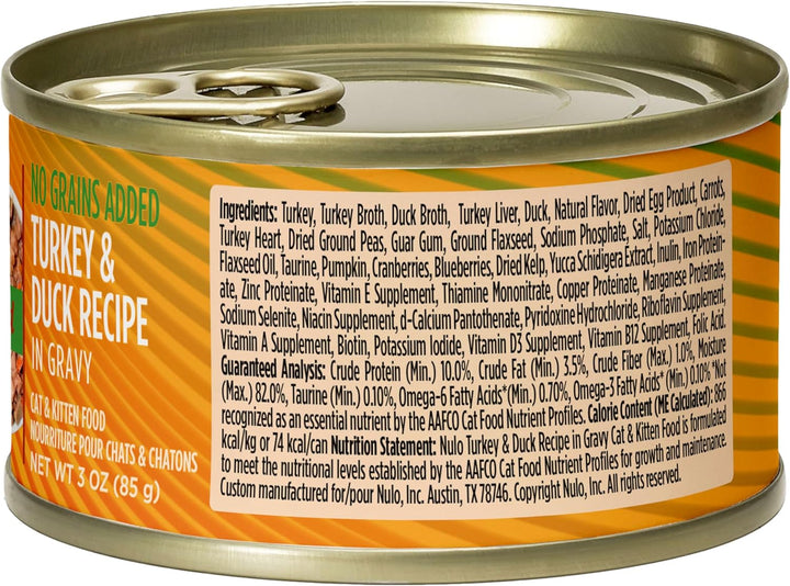 Turkey & Duck Minced Wet Canned Cat Food, 3 Ounce (Pack of 24)