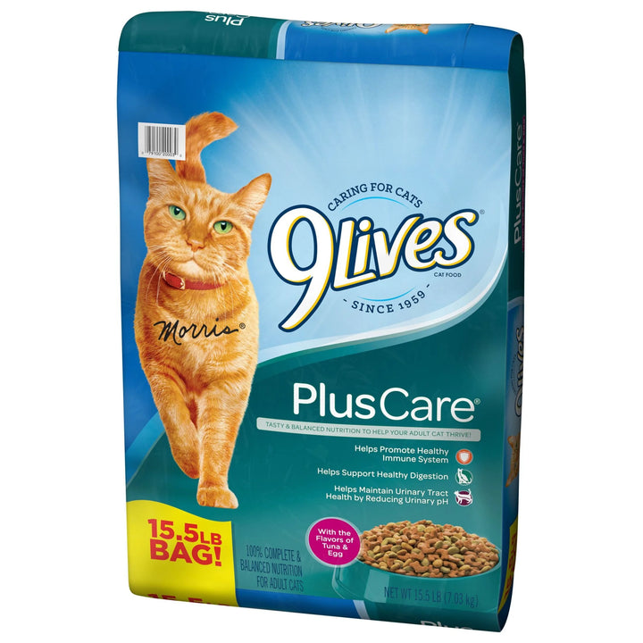 plus Care Dry Cat Food with Tuna & Egg Flavors, 15.5 Lb Bag