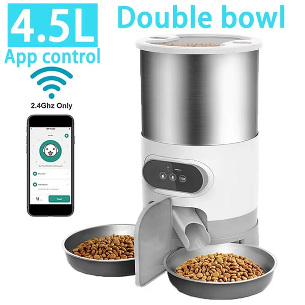 Tuya Smart APP Pet Feeder Cat and Dog Food Automatic Dispenser Suitable for Small and Medium-Sized Cats and Dogs Remote Feeding
