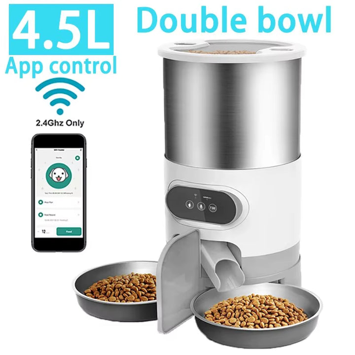 Tuya Smart APP Pet Feeder Cat and Dog Food Automatic Dispenser Suitable for Small and Medium-Sized Cats and Dogs Remote Feeding