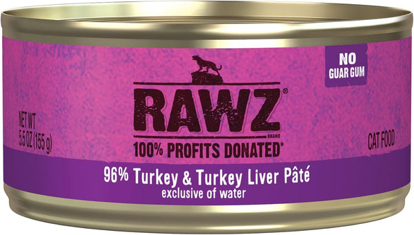 Natural Premium Pate Canned Cat Wet Food - Made with Real Meat Ingredients No BPA or Gums - 5.5Oz Cans 24 Count (Turkey & Turkey Liver)