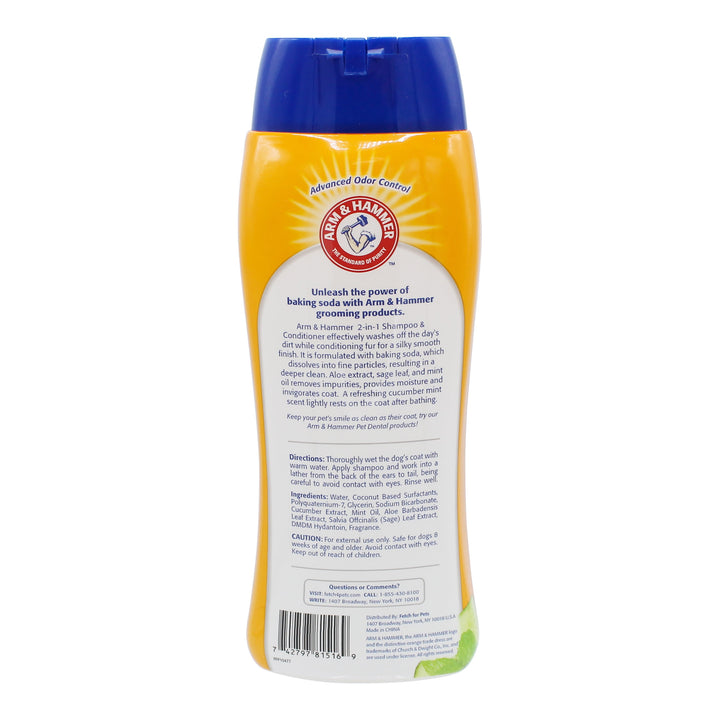 Revitalize Your Pup with 2-in-1 Cucumber Mint Dog Shampoo - 20 Oz