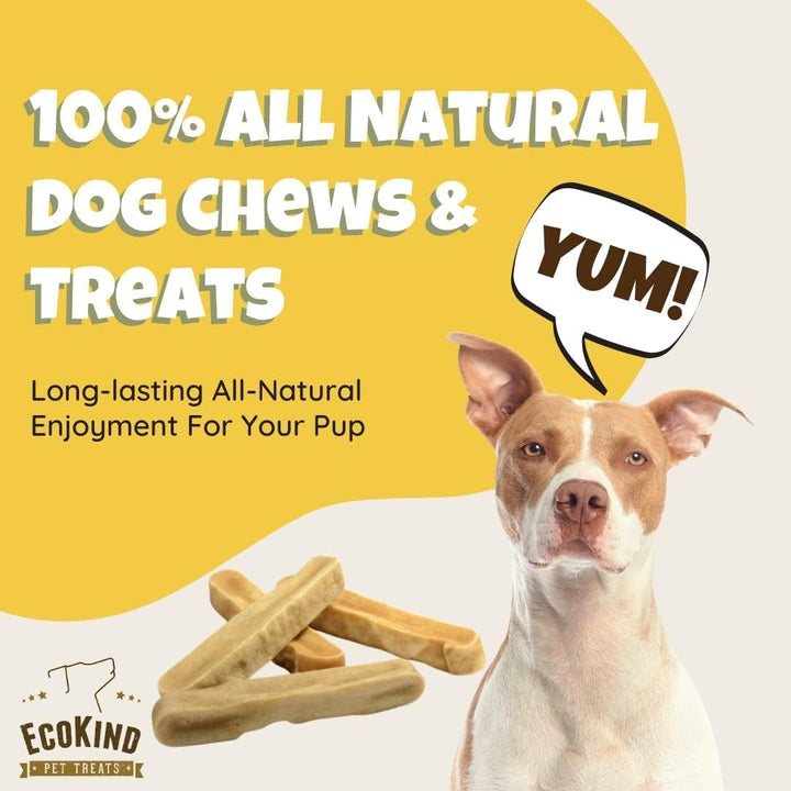 Ecokind Premium Gold Yak Cheese Himalayan Dog Chews, Dog Treats Large Breed, All Natural, High Protein, for Aggressive Chewers, Large - 18+ Chews