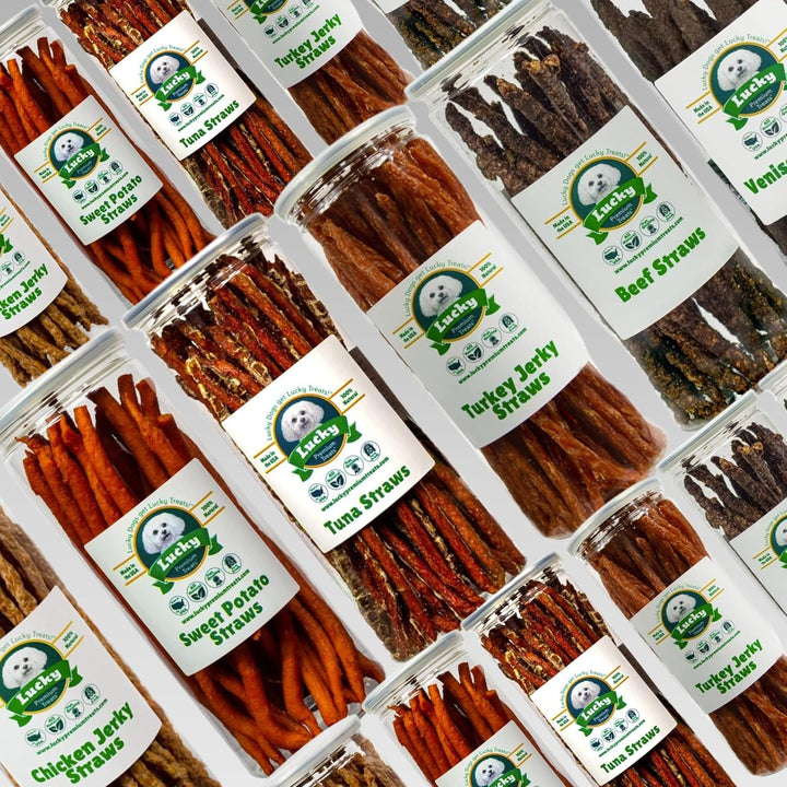 Turkey Jerky Straws – All Natural Turkey Dog Treats, Dog Chews Made with Restaurant Quality Turkey (8 Oz)
