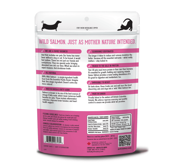 Wild Salmon Treats for Dogs & Cats (3 Oz, Pack of 1)