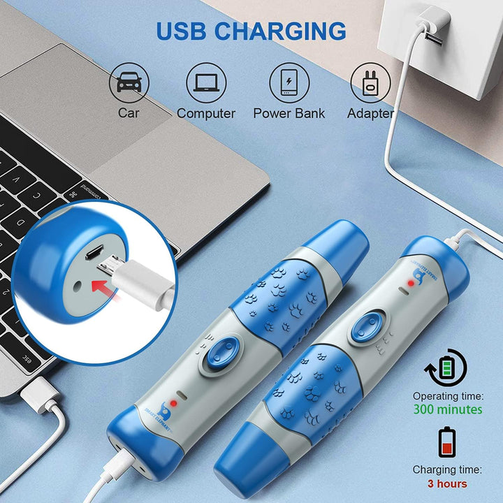 Dog Nail Grinder with LED Lighting & Super Quiet Run,2-Speed Pet Nail Grinder with 2000Mah Li Battery for Small Medium and Large Dogs & Cats,Painless Paws Grooming & Smoothing