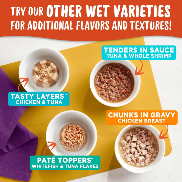 Tenders in Sauce Wet Cat Food with Real Chicken & Liver, 2.75 Oz. Cups, 12 Pack (Packaging and Formulation Updates Underway)