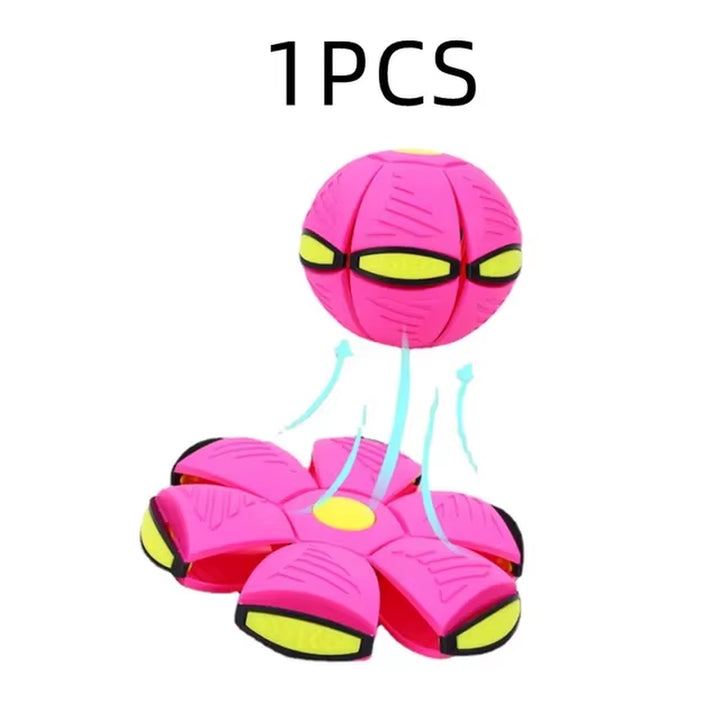 Dog Toys Flying UFO Morph Ball Outdoor Interactive Training Pet Toys Fun Throwing Bouncy Balls Decompression Dog Accessories