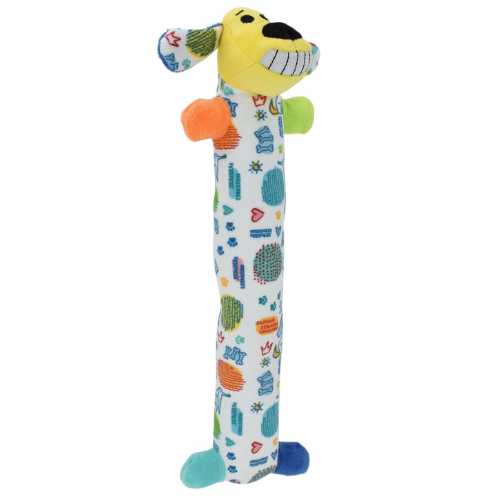 (2 Pack)  Plush Smiling Dog Toy, Medium Size, Squeaker