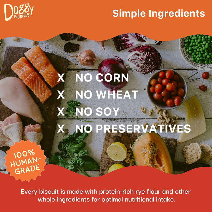 Crunchy Dog Treats – for All Pet Sizes, Breeds – All-Natural Puppy Treat – 100% Human-Grade – Delicious Pet Treat Bones, Snacks for Dogs – Pumpkin