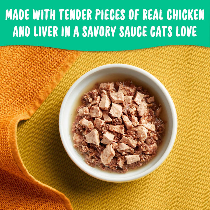 Tenders in Sauce Wet Cat Food with Real Chicken & Liver, 2.75 Oz. Cups, 12 Pack (Packaging and Formulation Updates Underway)