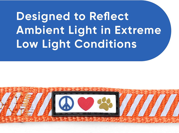 Pet Leash Puppy Leash Reflective Dog Leash | Comfortable Handle a Heavy Duty with Highly Visibility Threads | Reflective Dog Training Leash - 6 Foot Orange Dog Leash