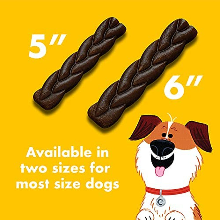 6-Inch Dog Chew Braids, Made in the USA, All Natural Rawhide-Free Highly-Digestible Treats, Chicken Delight - 7 Count