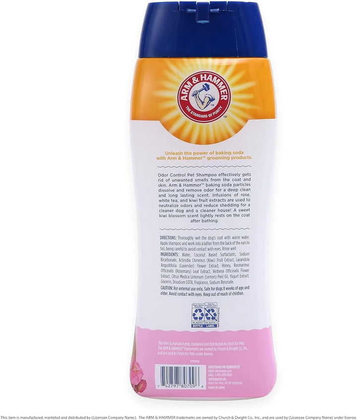 Revitalize Your Pup: 3-Pack Dog Deodorizing Shampoo with Baking Soda & Kiwi Blossom - 20 Oz Each