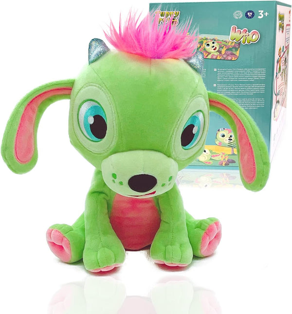 Interactive Animated Twirling Moving Dog Stuffed Animal Plush Toy, Spins around Making Laugh Sounds, 9 Inches
