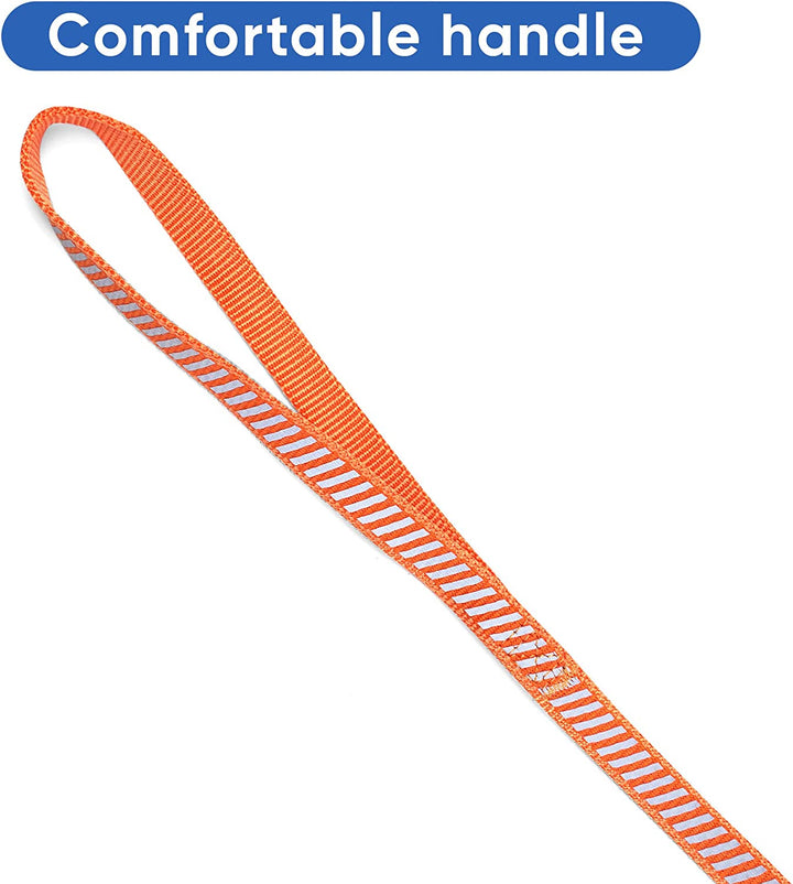 Pet Leash Puppy Leash Reflective Dog Leash | Comfortable Handle a Heavy Duty with Highly Visibility Threads | Reflective Dog Training Leash - 6 Foot Orange Dog Leash