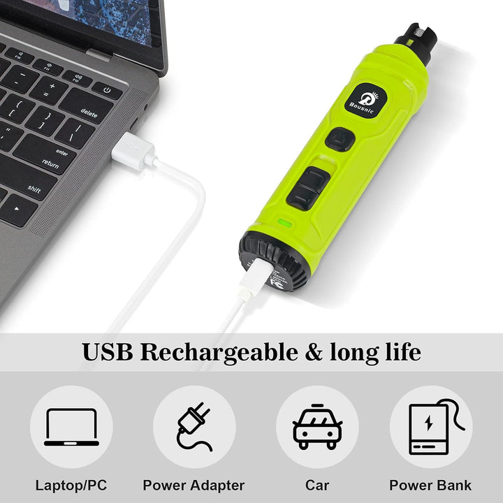 Dog Nail Grinder with 2 LED Light - Super Quiet Pet Nail Grinder Powerful 2-Speed Electric Dog Nail Trimmer File Toenail Grinder for Puppy Small Medium Large Breed Dogs & Cats (Green)