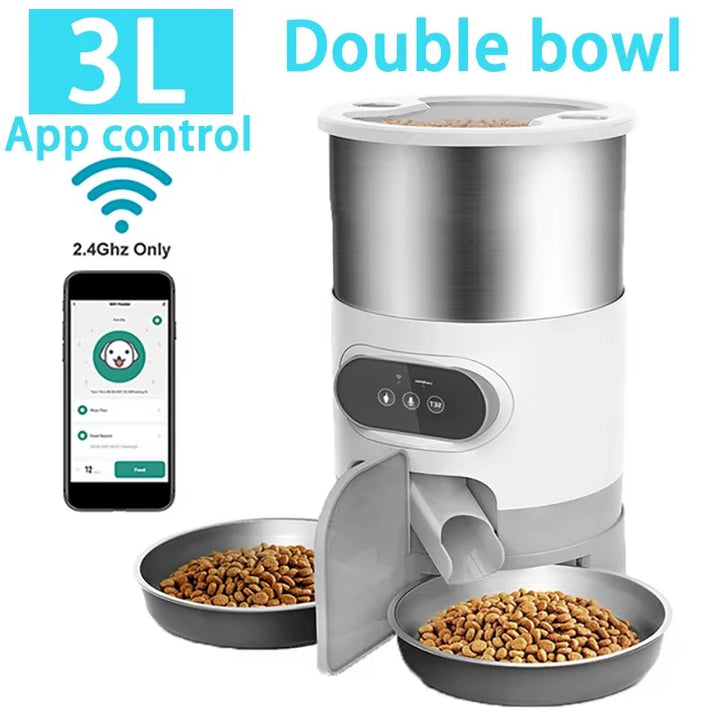 Tuya Smart APP Pet Feeder Cat and Dog Food Automatic Dispenser Suitable for Small and Medium-Sized Cats and Dogs Remote Feeding