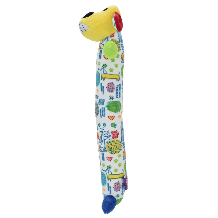 (2 Pack)  Plush Smiling Dog Toy, Medium Size, Squeaker