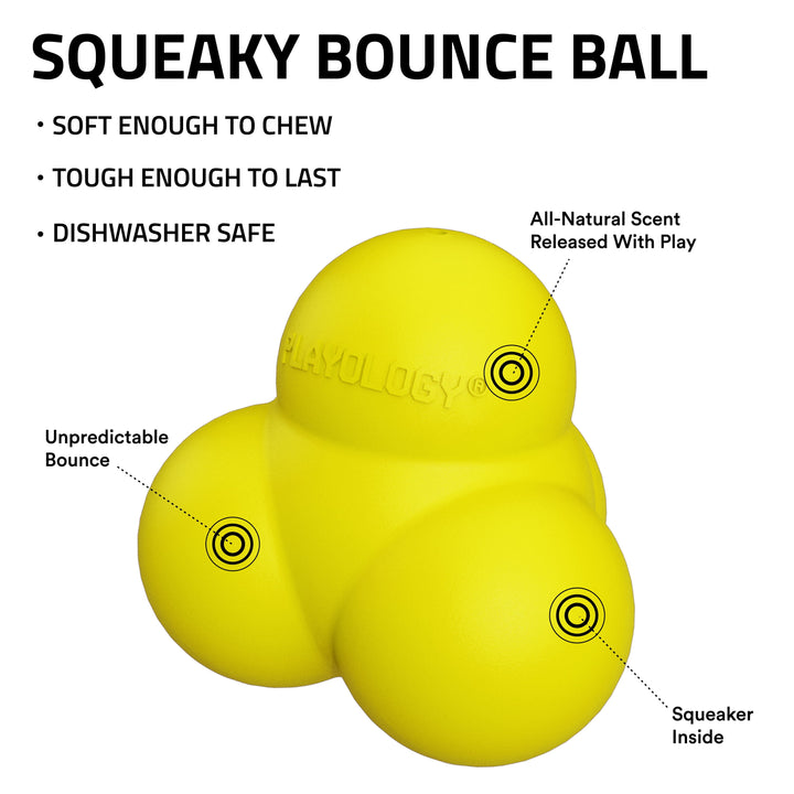 Squeaky Bounce Ball | Engaging All-Natural Chicken Scented Dog Toy | Jumbo Size for Dogs 50Lb and Up