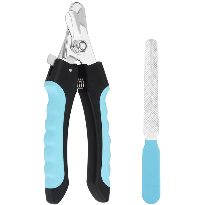Pet Cat Nail Clipper Dog Nail Trimmer Non-Slip Toenail Clippers with Safety Guard Pet Claw Clipper with Nail File for Dogs and Cats