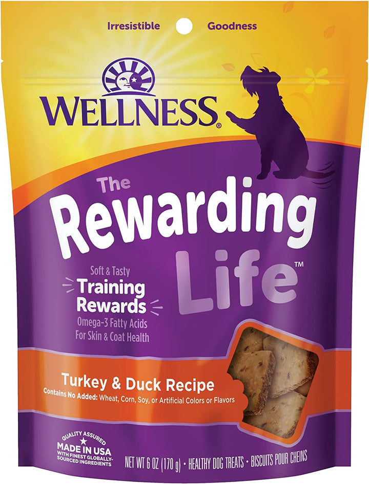 Rewarding Life Dog Treats, Natural, Training Treat, Grain Free, Soft Turkey & Duck (6 Ounce Bag)