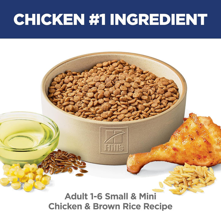 Small & Mini, Adult 1-6, Small & Mini Breeds Premium Nutrition, Dry Dog Food, Chicken & Brown Rice, 15.5 Lb Bag